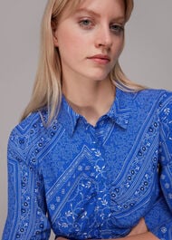 Bandana Spot Print Shirt Dress