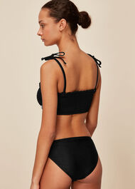 Shirred Tie Bikini Top