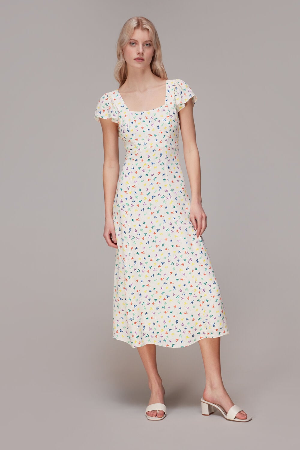 Dancing Floral Midi Dress
