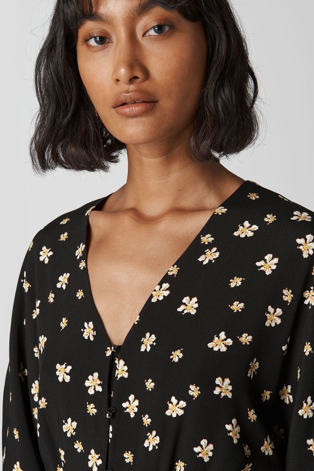Edelweiss Button Jumpsuit Black/Multi