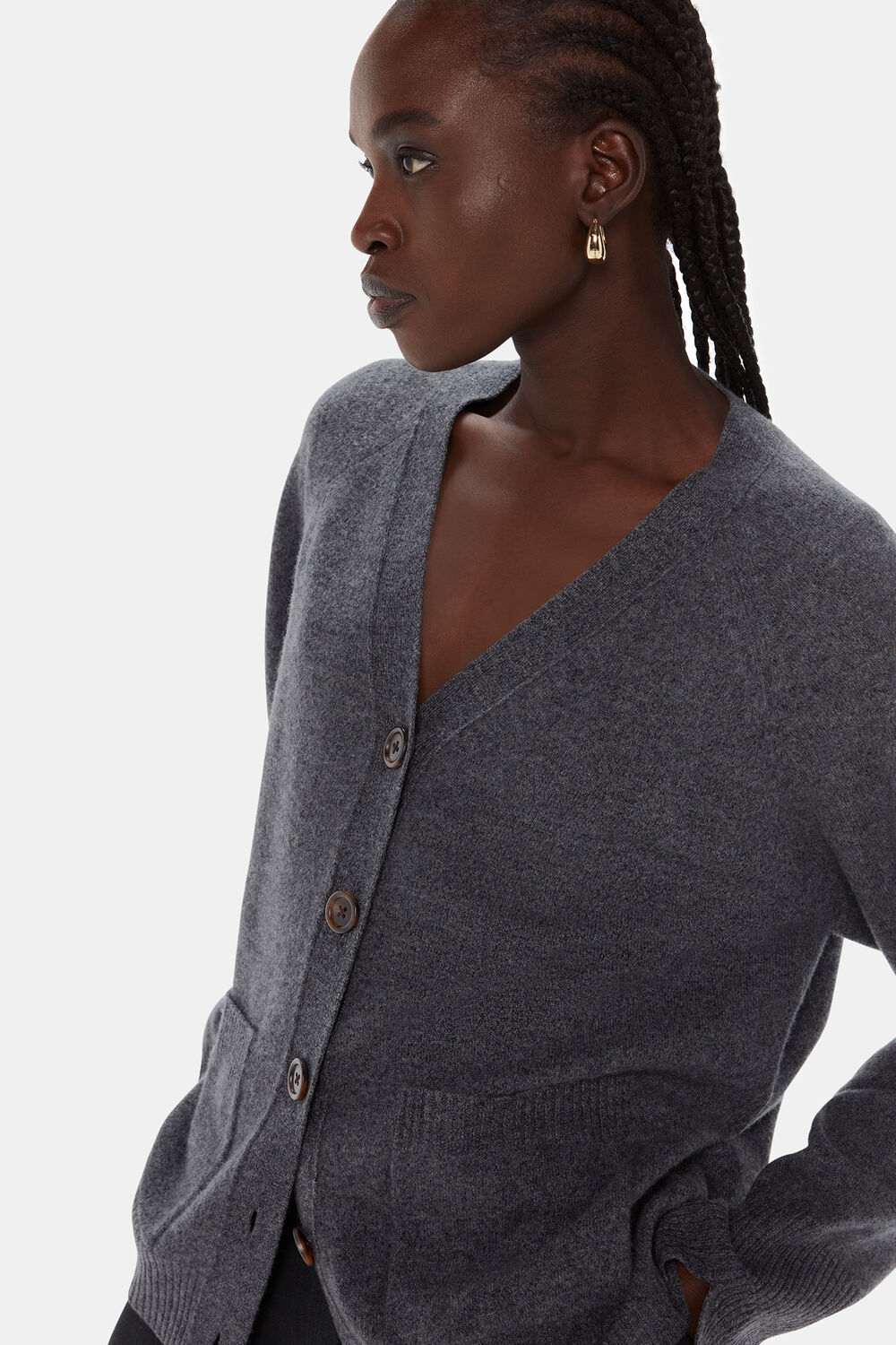 Wool Relaxed Pocket Cardigan