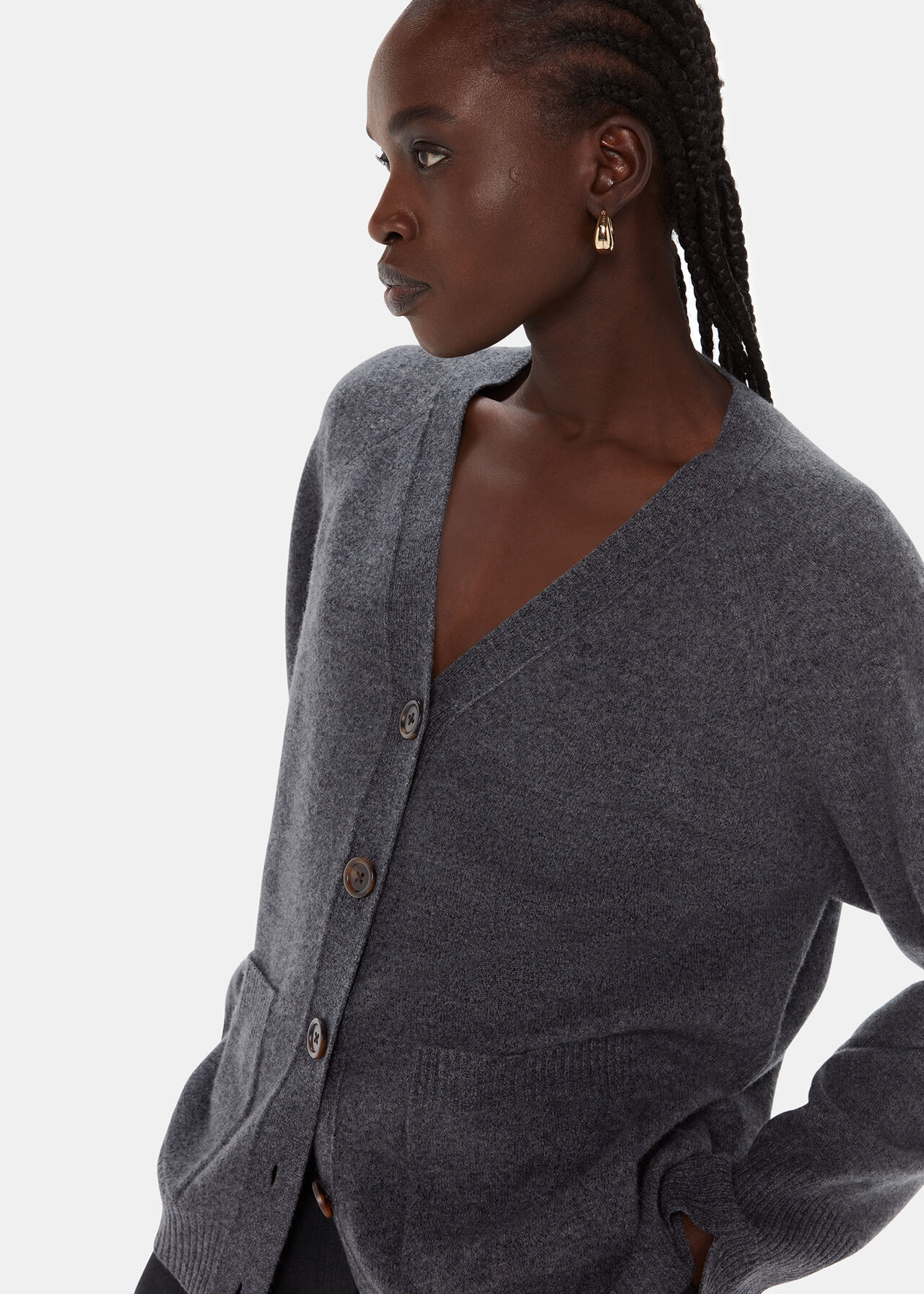 Wool Relaxed Pocket Cardigan