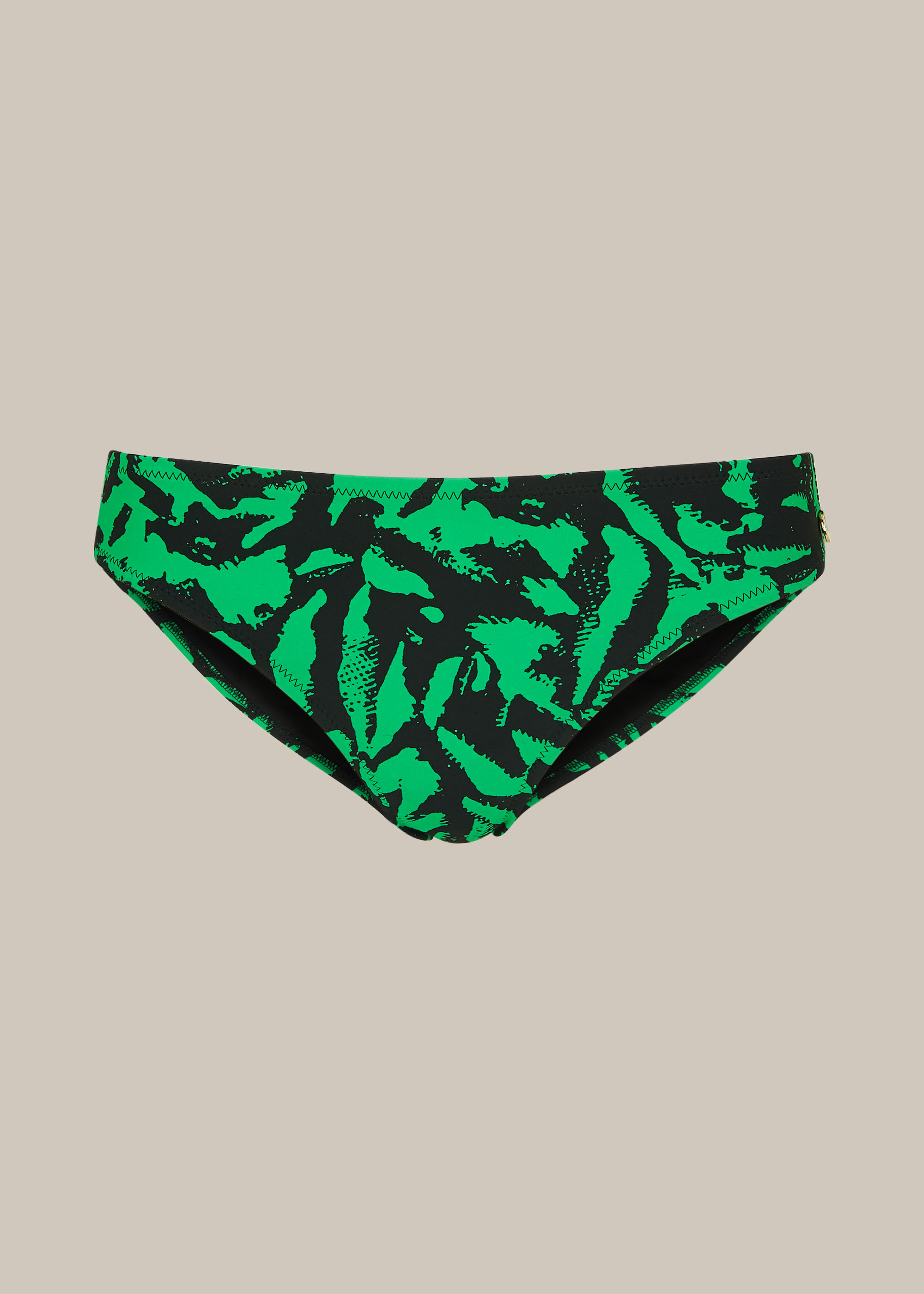 Green animal outlet print bikini