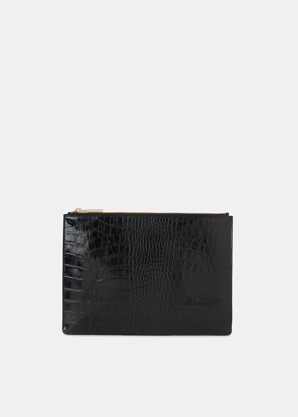 Shiny Croc Medium Clutch