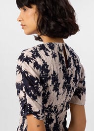 Shadow Floral Shirred Top