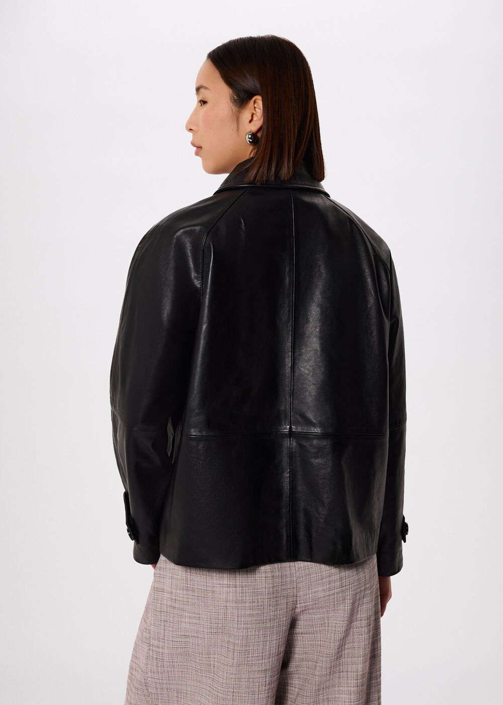 Short Leather Trench