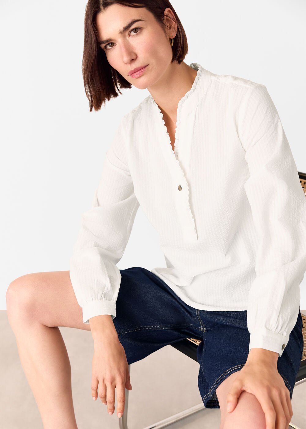 Textured Frill Shirt