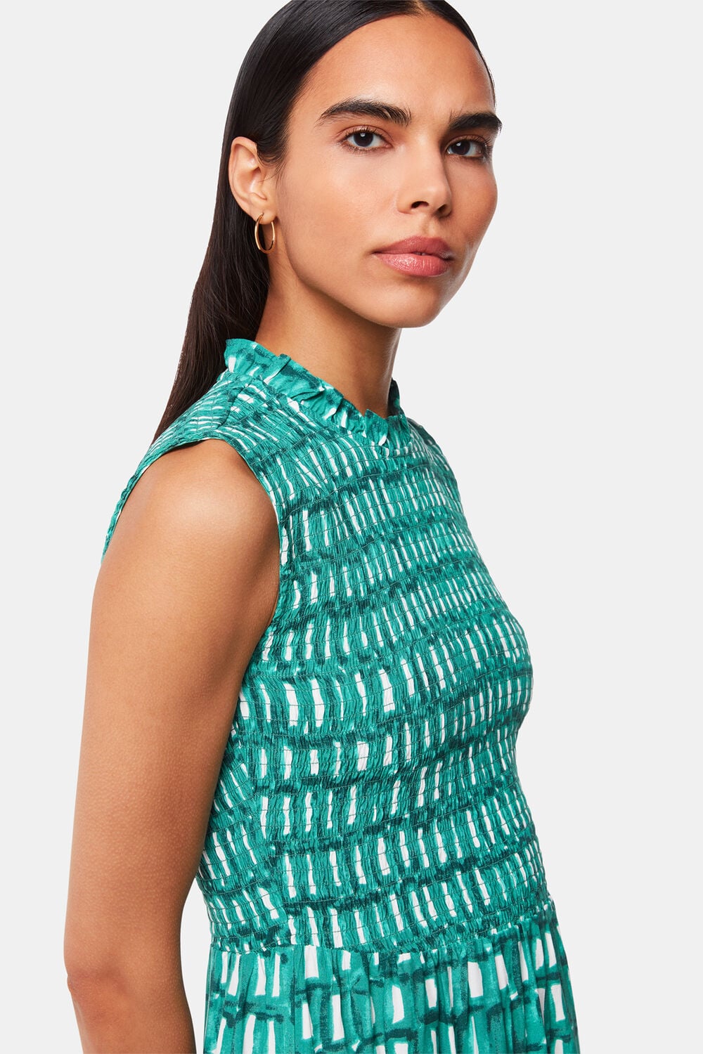 Green Linked Smudge Heidi Dress