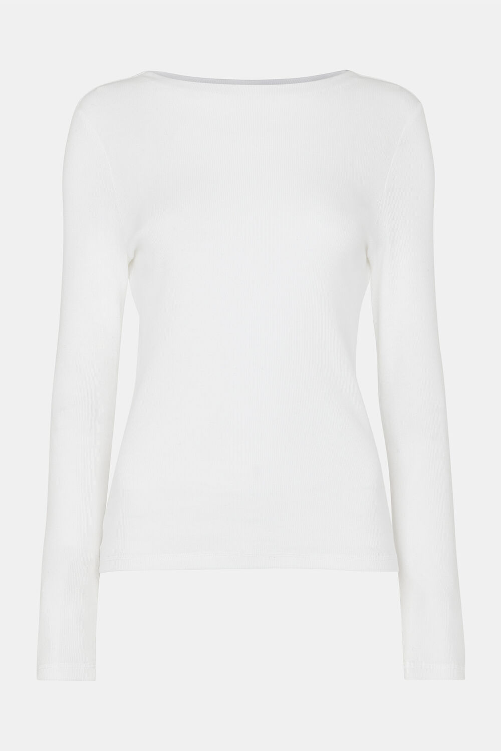 High Neck Long Sleeve Rib Top