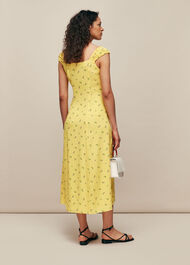 Forget Me Not Print Dress Yellow/Multi