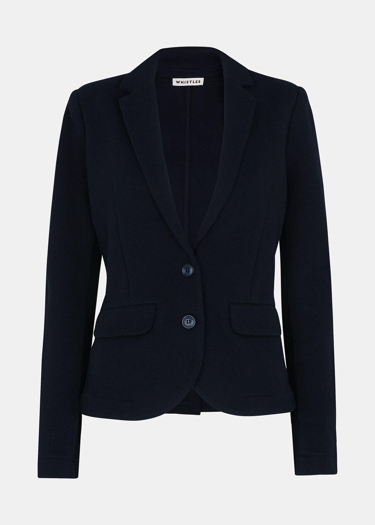 Whistles Navy Slim Jersey Jacket Whistles Navy Slim Jersey Jacket