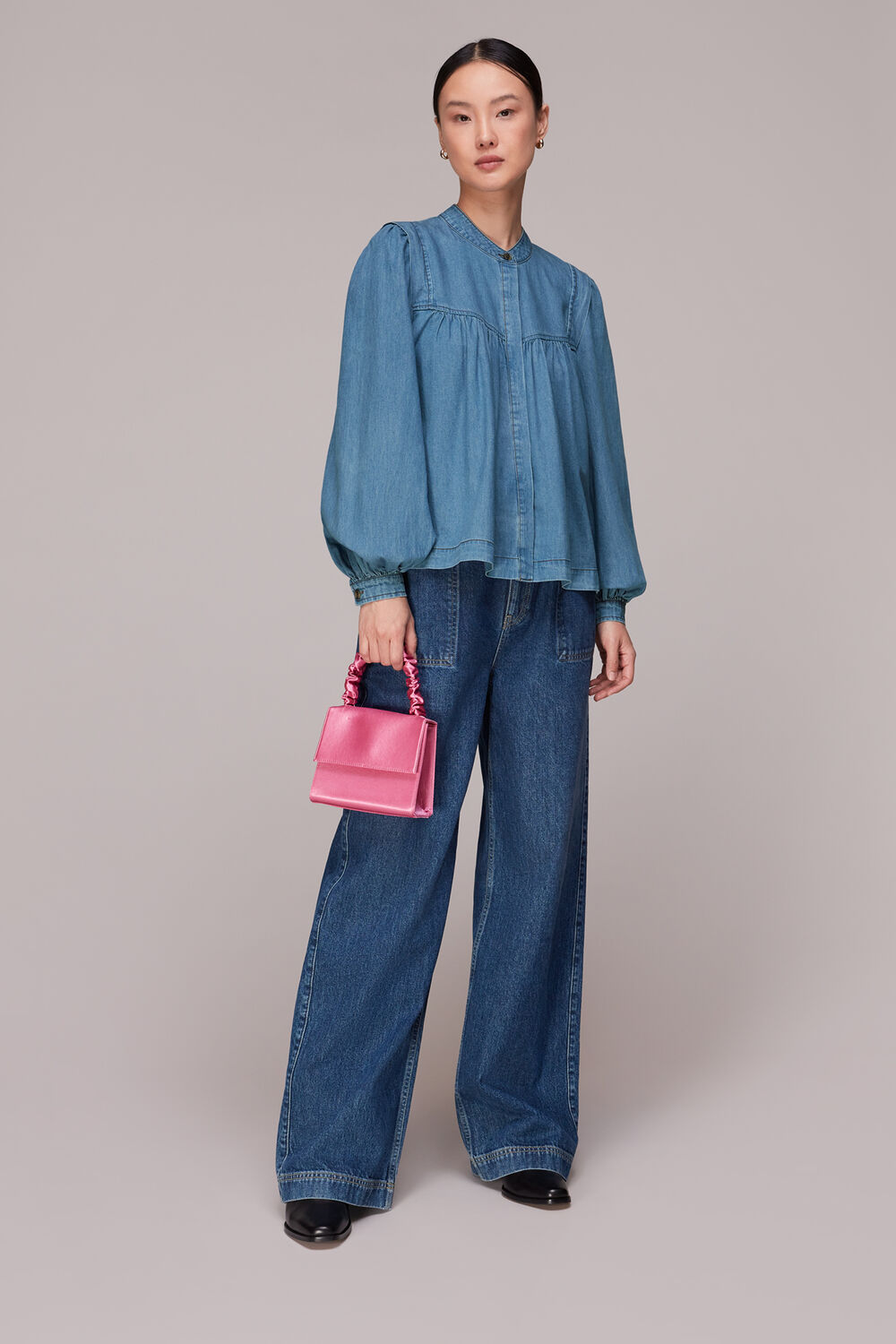 Mollie Chambray Denim Blouse