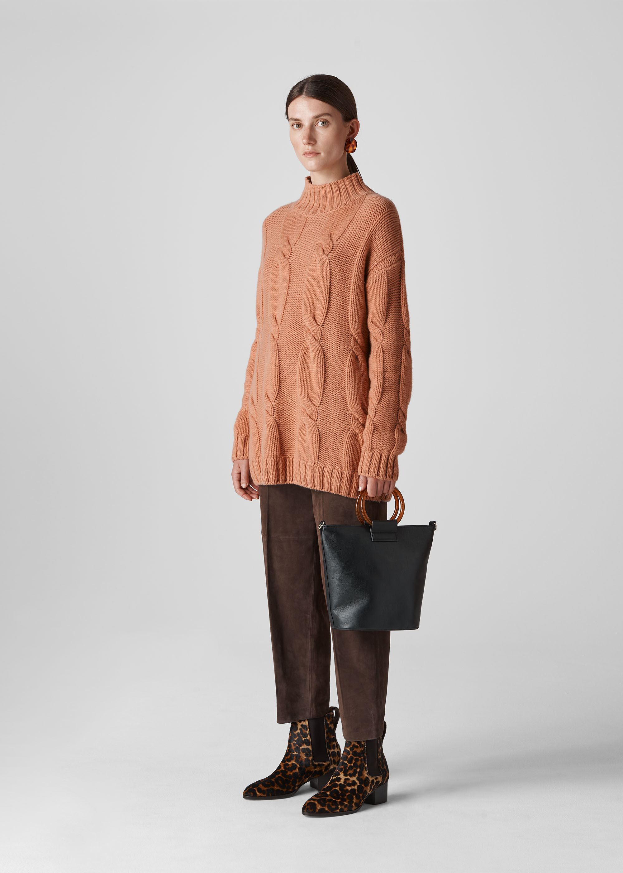 Whistles cable knit jumper on sale