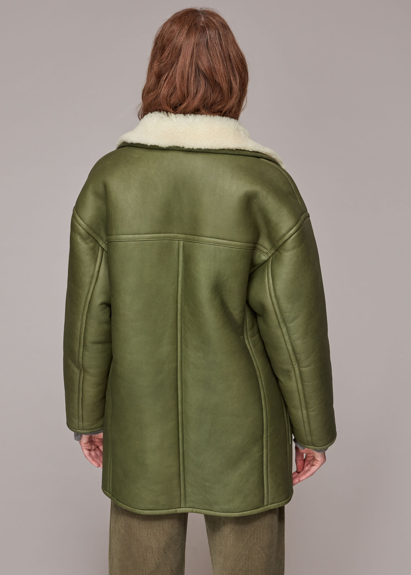 Green/Multi Fia Shearling Jacket WHISTLES Whistles US