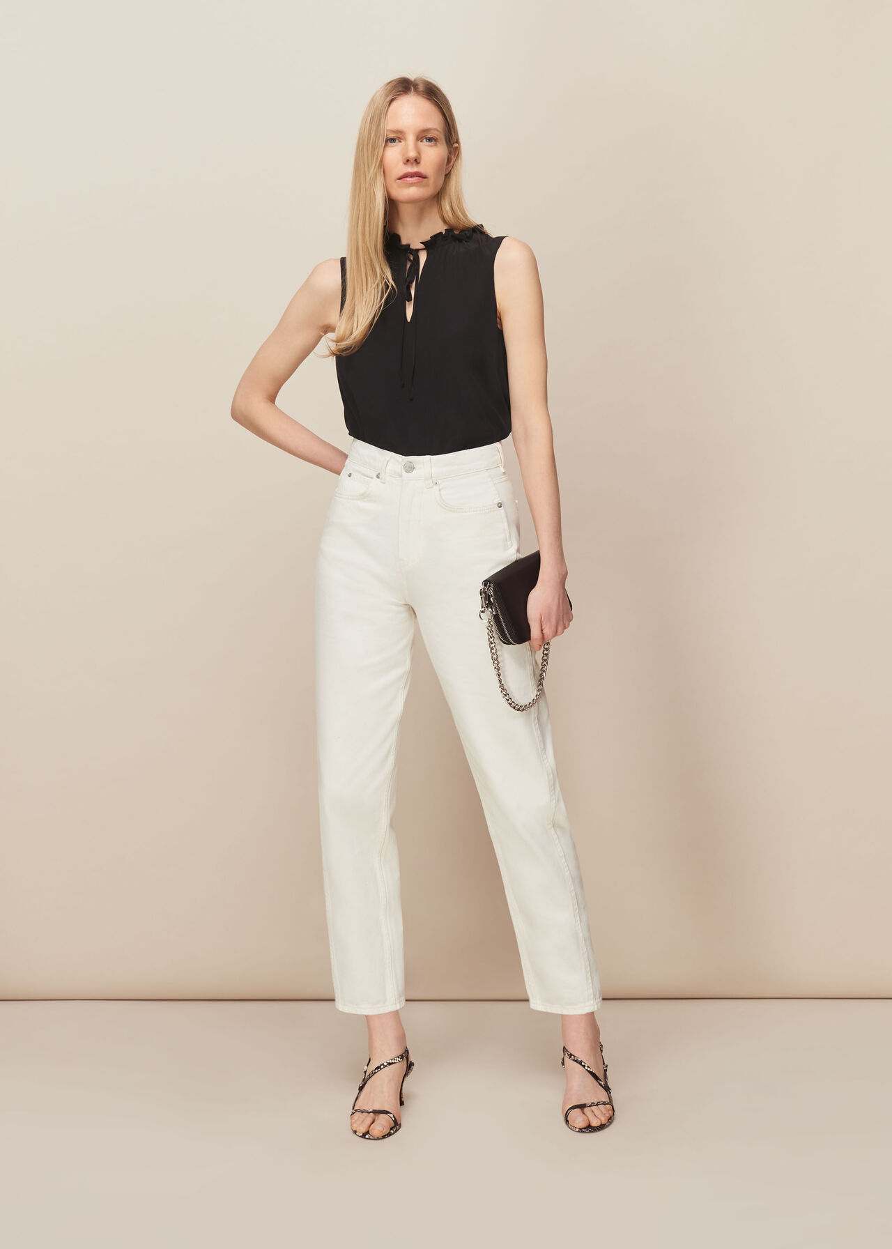 Selena Silk Top Black