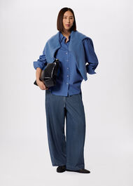 Casual Denim Barrel Trouser