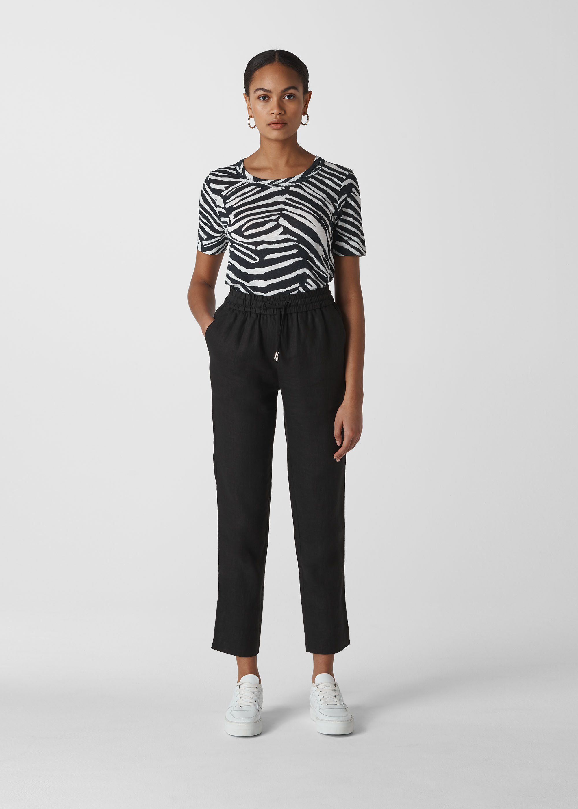 Black shop summer trousers