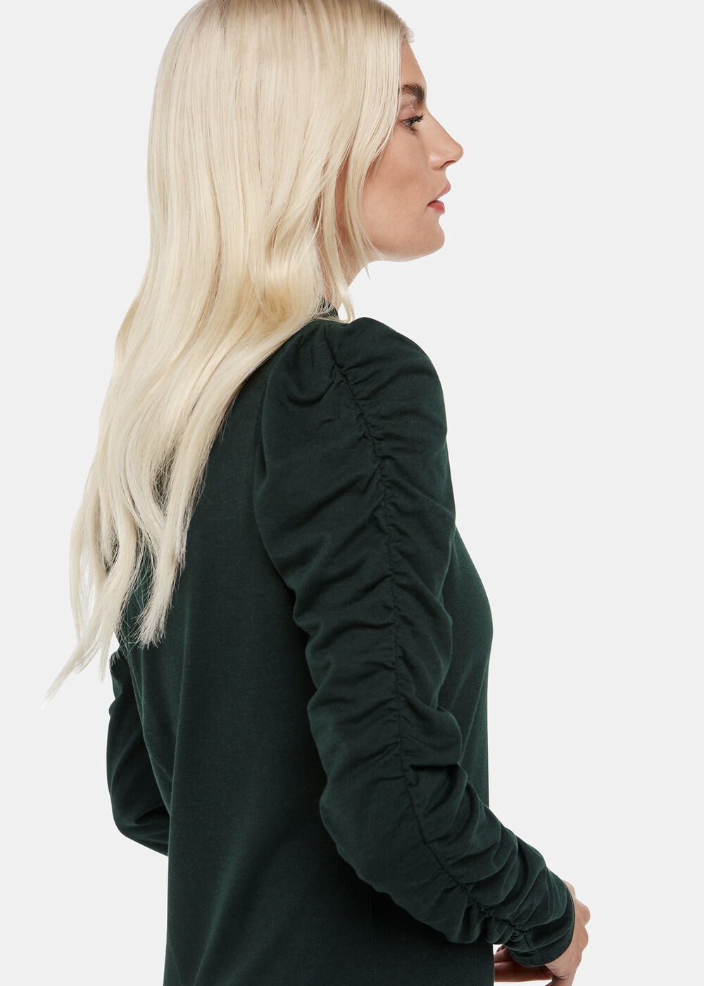 Petite Ruched Sleeve Jersey Dress