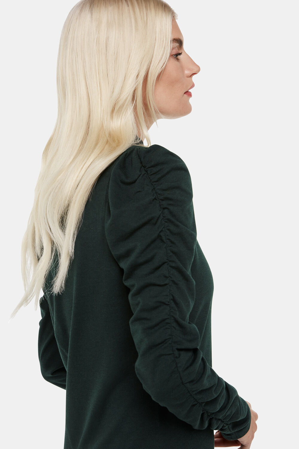 Petite Ruched Sleeve Jersey Dress