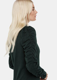 Petite Ruched Sleeve Jersey Dress