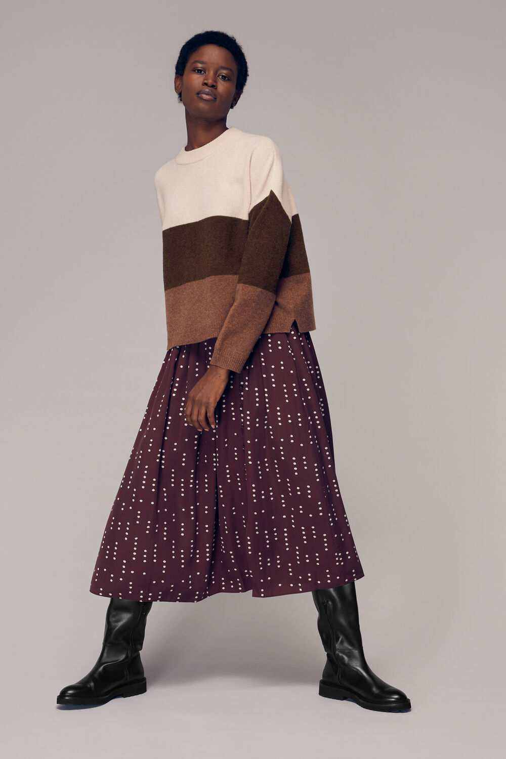 Stripe Knitted Wool Sweater