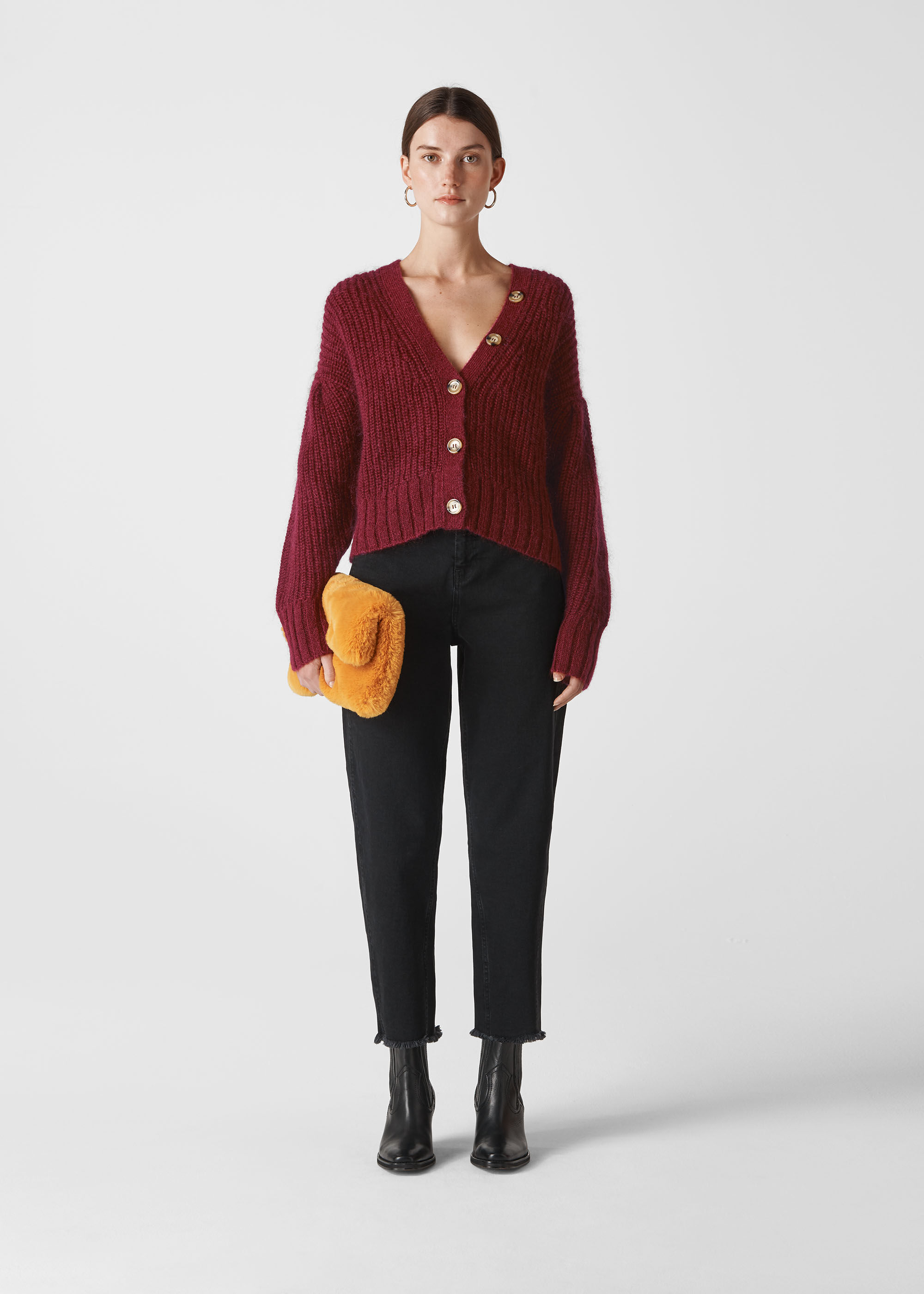 Mohair Cropped Cardigan