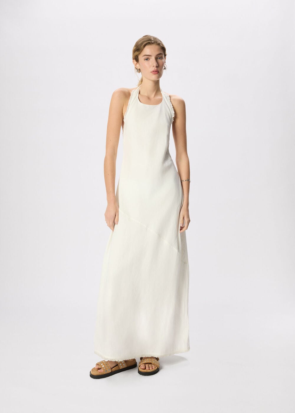 Linen Halter Neck Dress