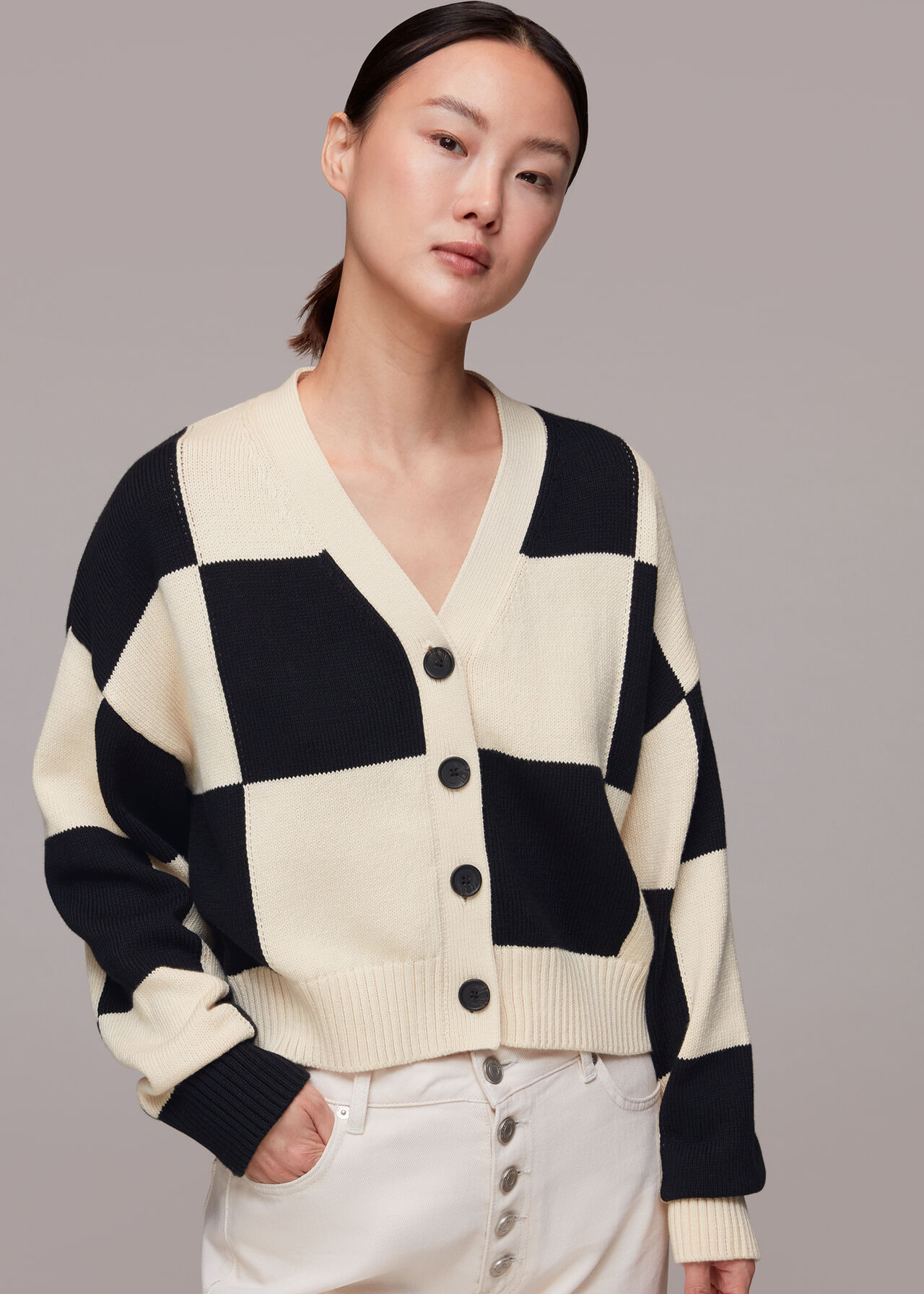 Check Cardigan