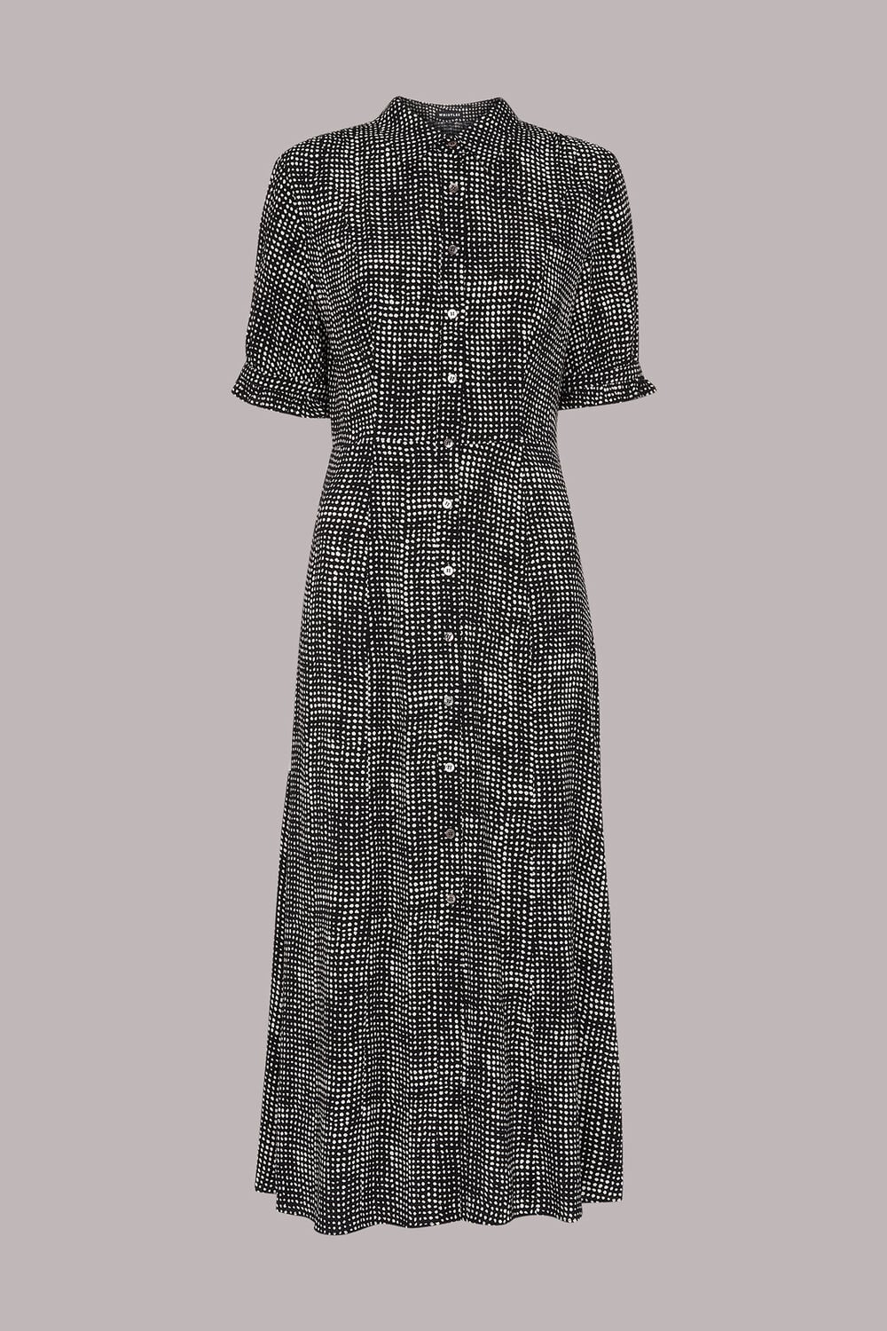Peri Spotted Check Shirt Dress