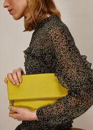 Chapel Foldover Clutch Lime