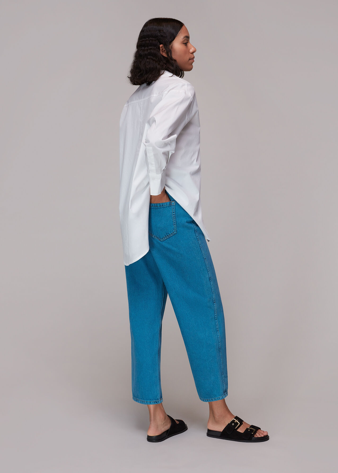 Blue Authentic Barrel Leg Jean 