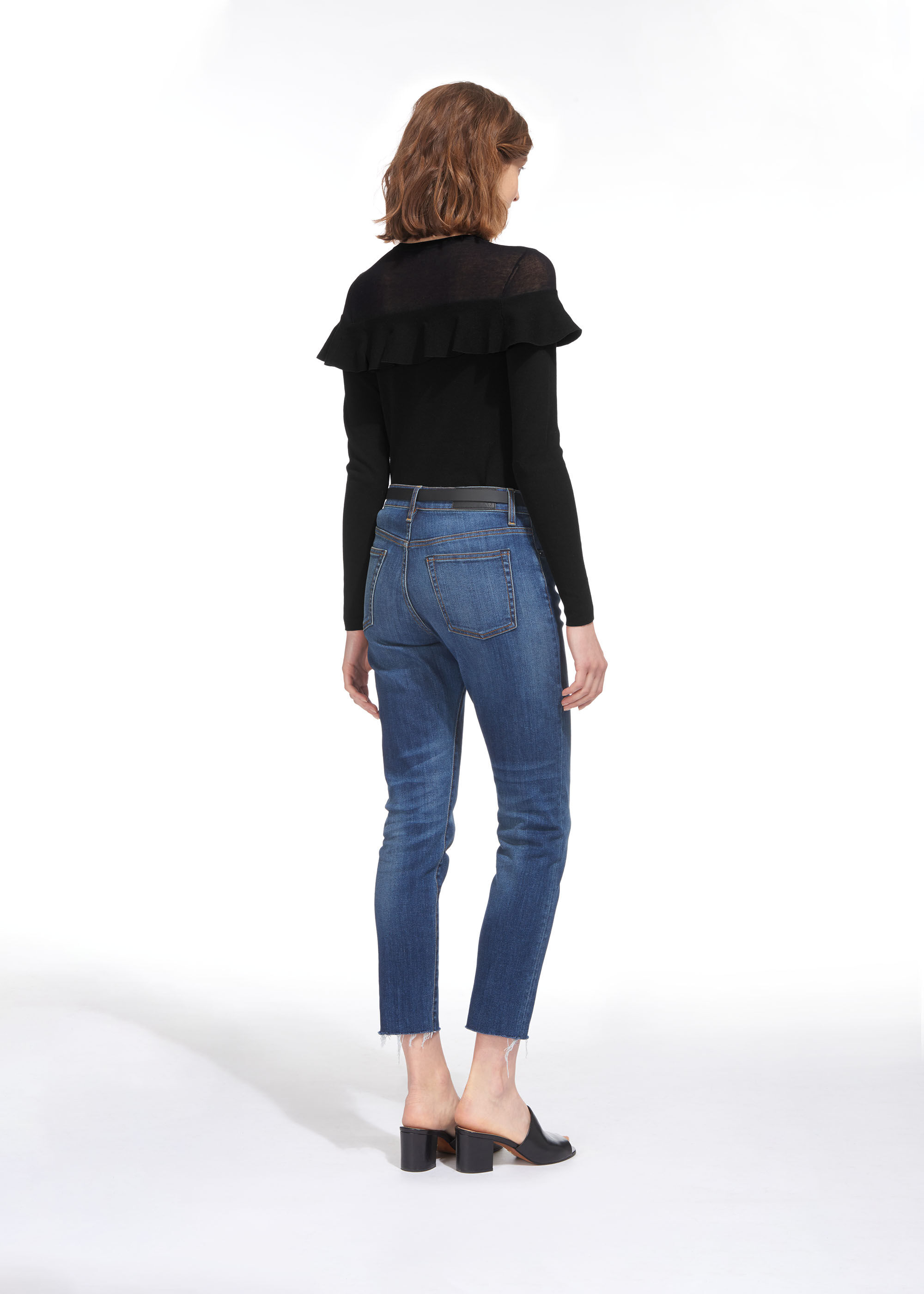 Crop Frill Yoke Sweater