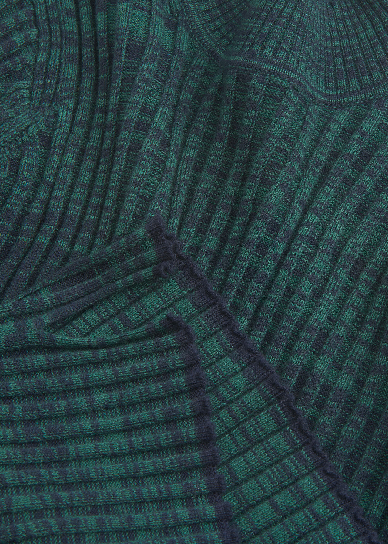 Rib Knit Marl High Neck