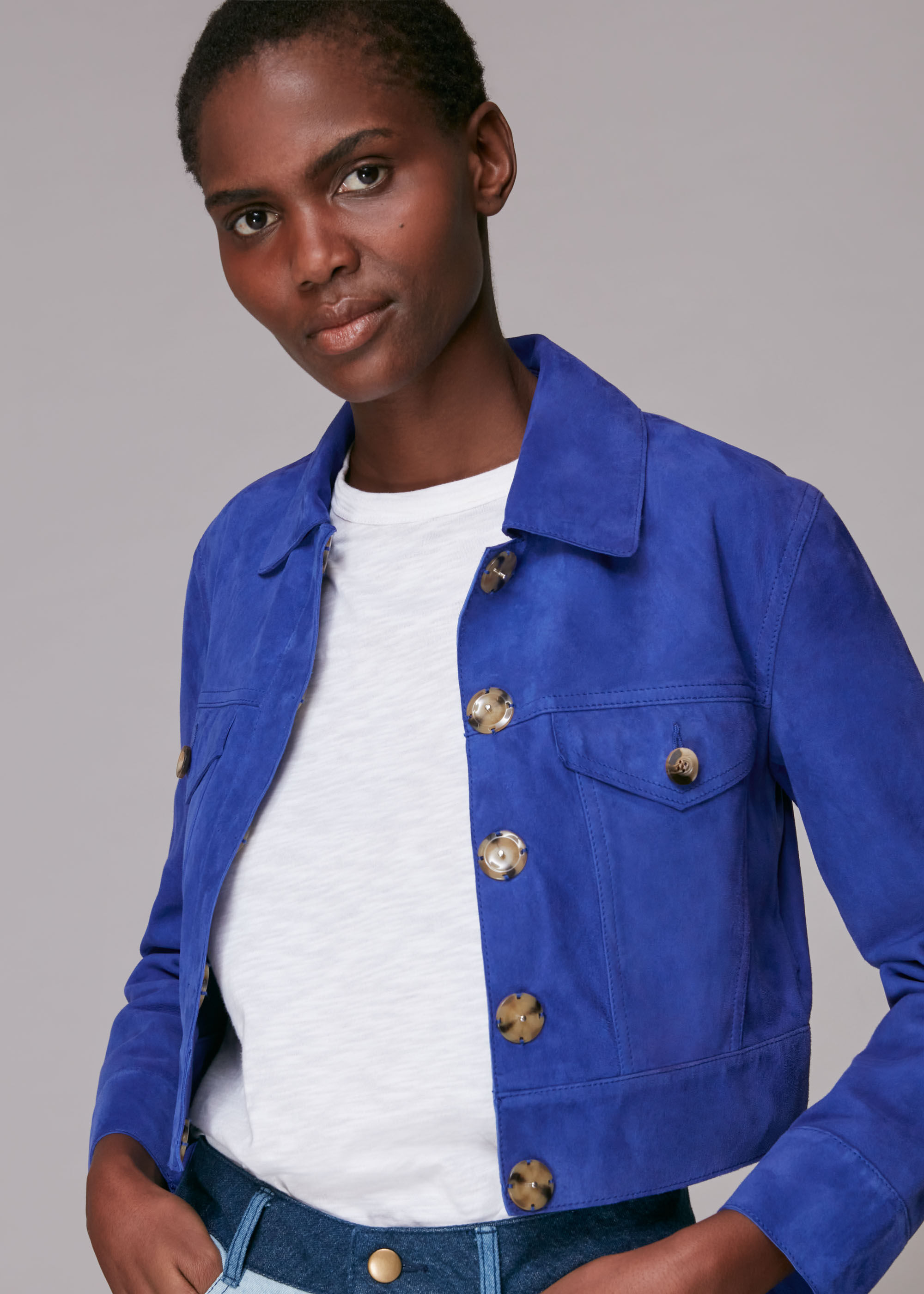 Whistles suede jacket top
