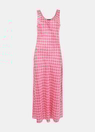 Two Tone Tile Silk Dress