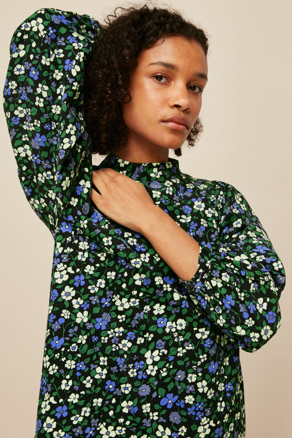 Multicolour Floral Baby Cord Dress