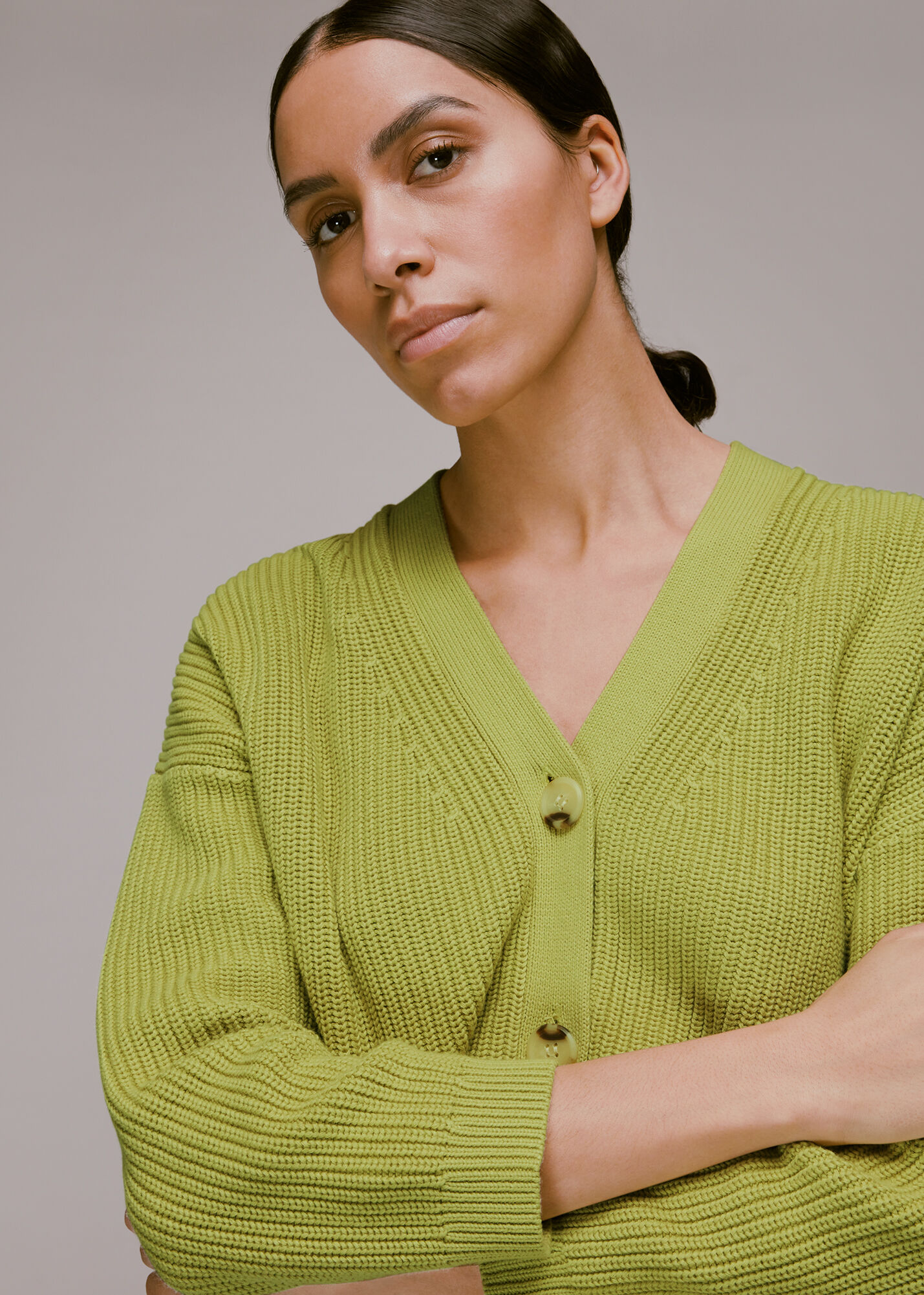 Women's Lime Mara Knitted Cardigan | Whistles US | Women's Lime Mara Knitted Cardigan | Whistles US |