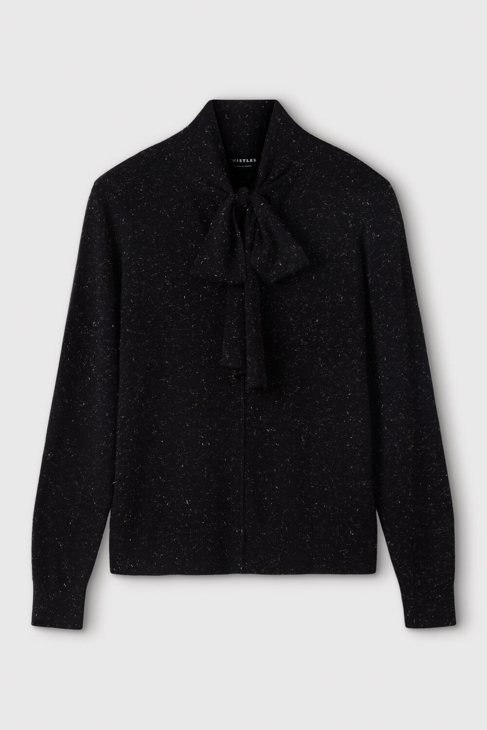 Black Annie Sparkle Tie Neck
