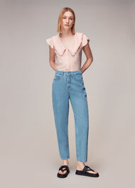Short Sleeve Collar Top