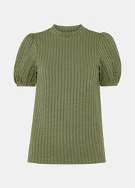 Textured Puff Sleeve Top