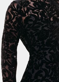 Hot Fix Floral Velvet Dress