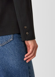 Textured Ponte Stretch Blazer