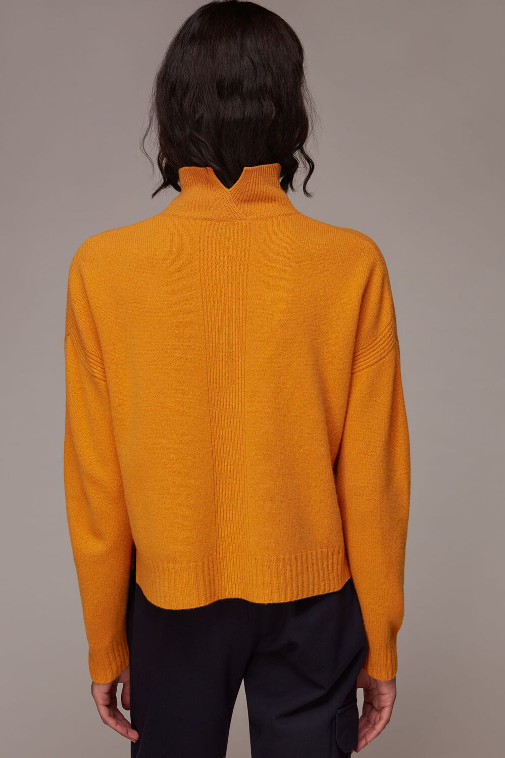 Wool Split Funnel Neck Jumper