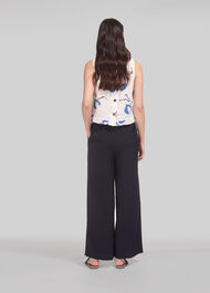 Wide Leg Pocket Trouser Navy