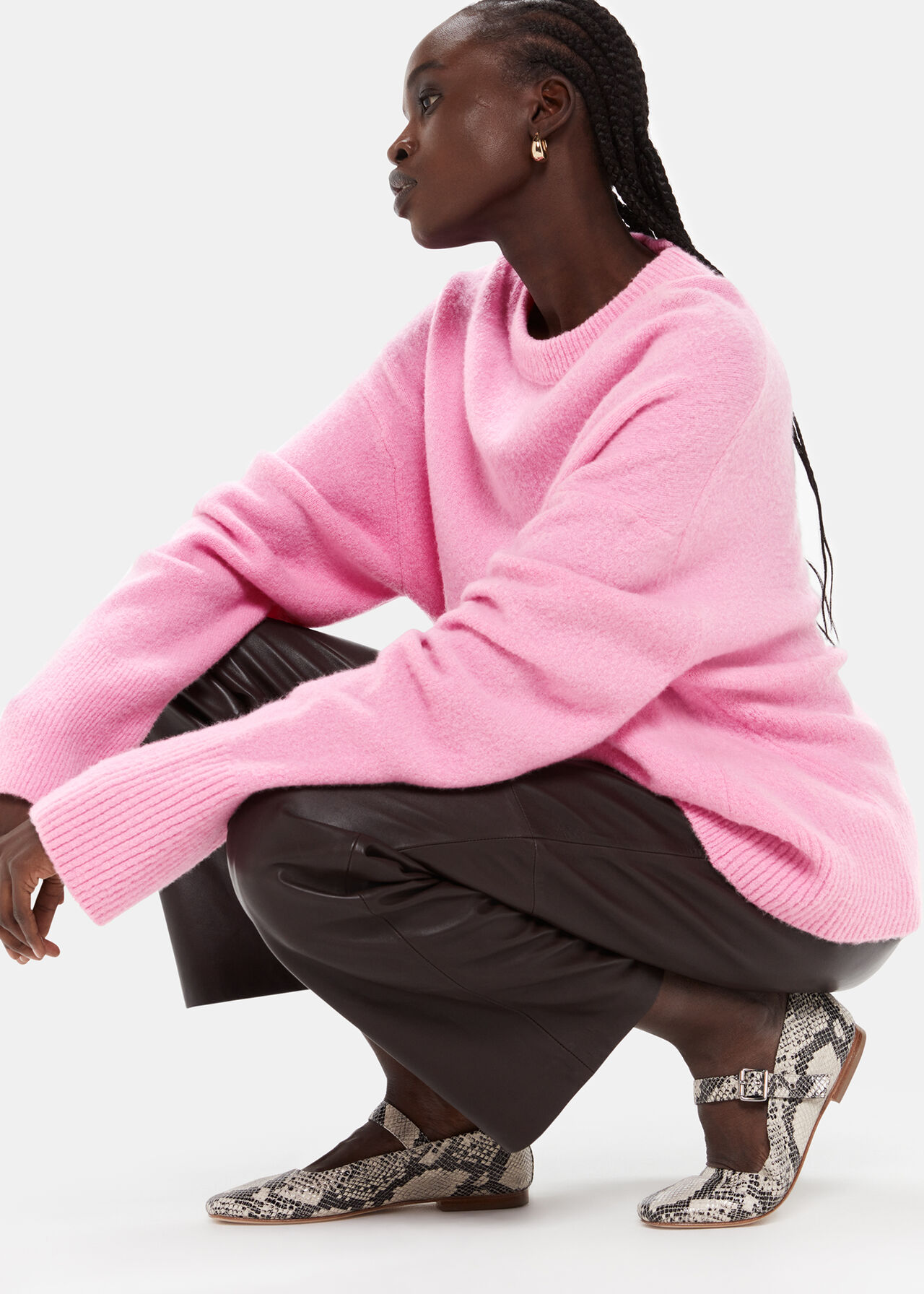 Textured Boyfriend Crew Neck