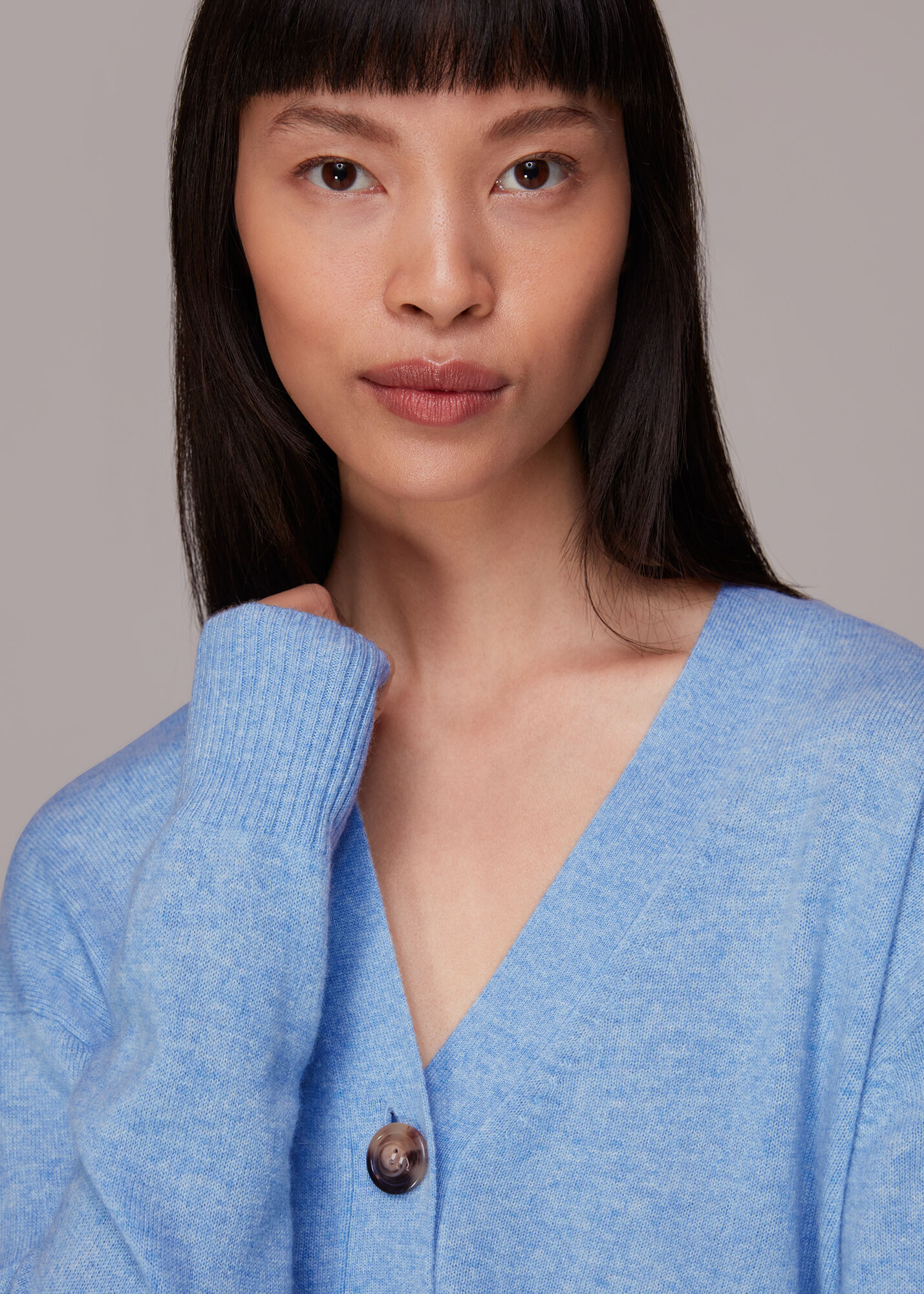 Blue Cashmere Cardigan WHISTLES Whistles