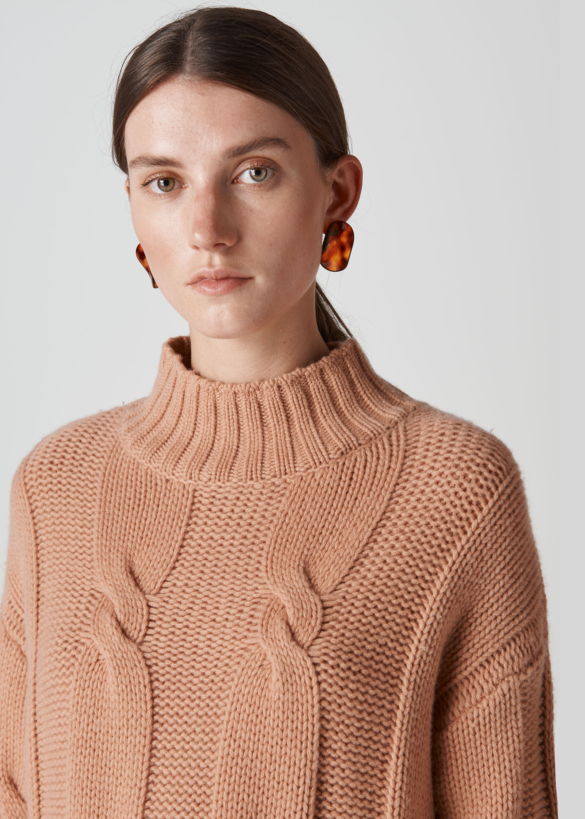 Cashmere cable knit jumper cheap