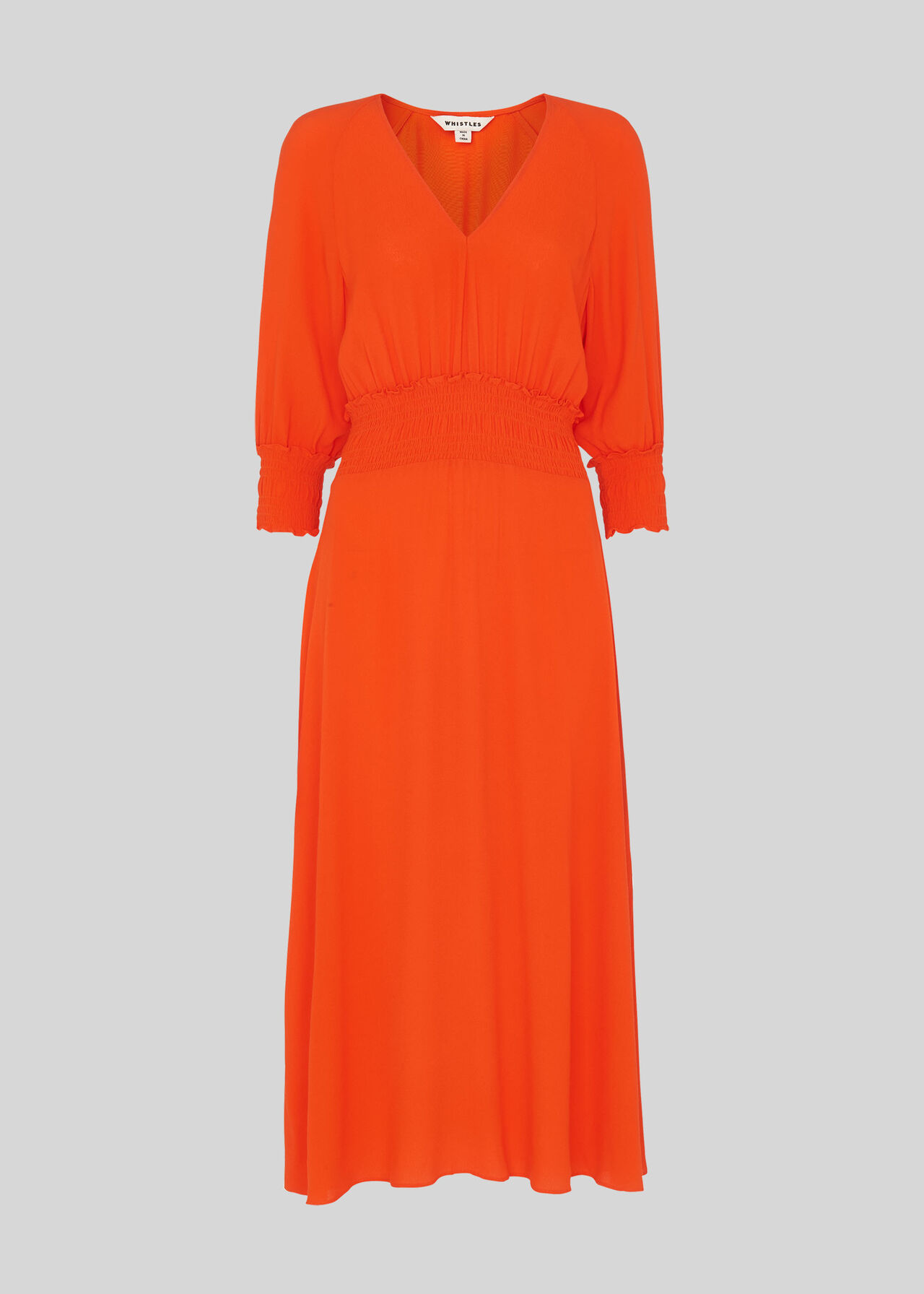 Daryl Smocked Waist Dress Flame