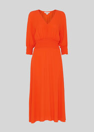 Daryl Smocked Waist Dress Flame