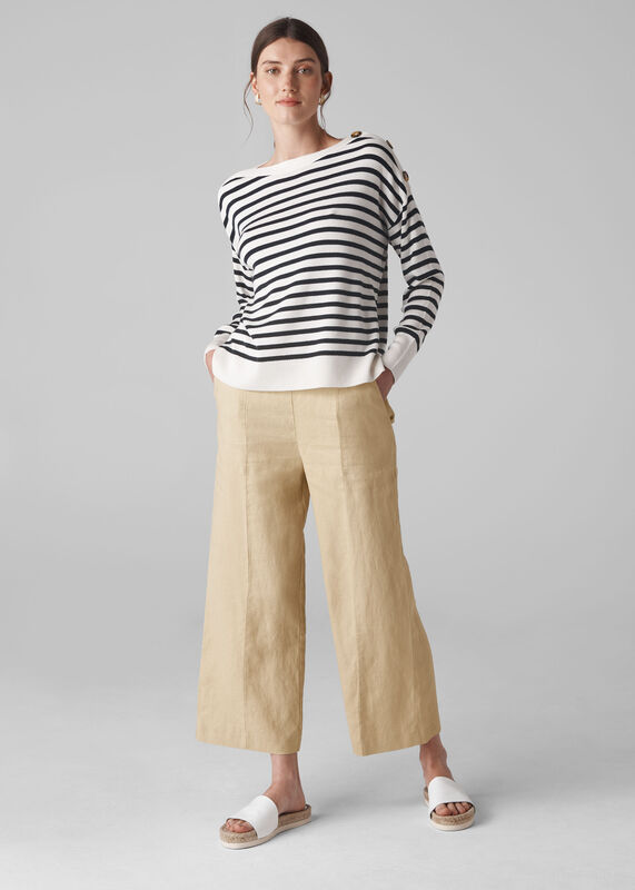 Linen Crop Wide Leg